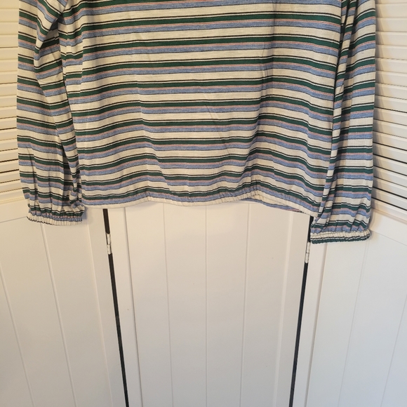 VINTAGE 1970'S Kay Windsor SZ3 STRIPPED BUTTON FRONT SHIRT - Picture 7 of 12